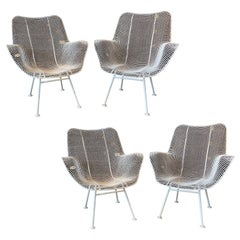 Set of Four of Midcentury 1950s Sculptura Lounge Chairs by Russell Woodard