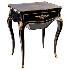 Boulle Work Table, Stamped: L.Gradé & Pelcot, Period: 19th Century