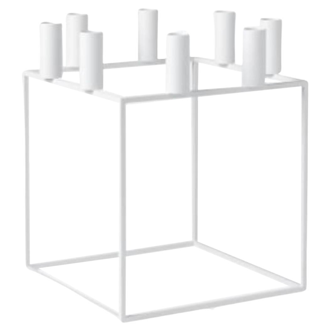 White Kubus 8 Candle Holder by Lassen For Sale