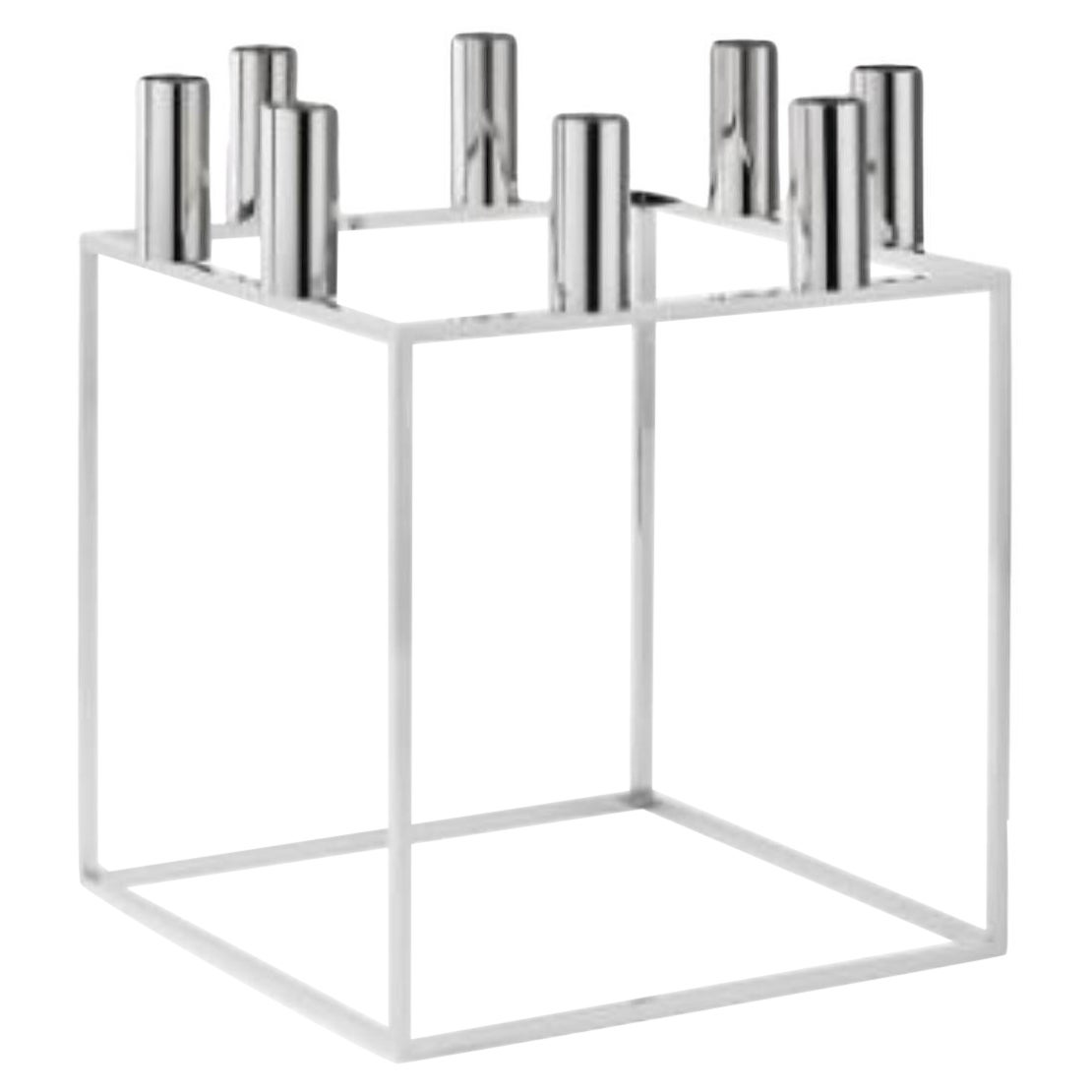 Nickel Plated Kubus 8 Candle Holder by Lassen