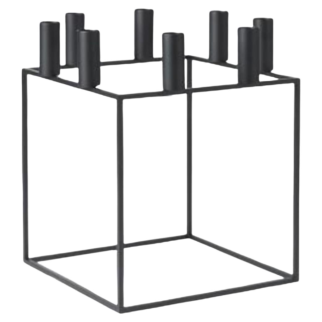 Black Kubus 8 Candle Holder by Lassen For Sale