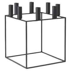 Black Kubus 8 Candle Holder by Lassen