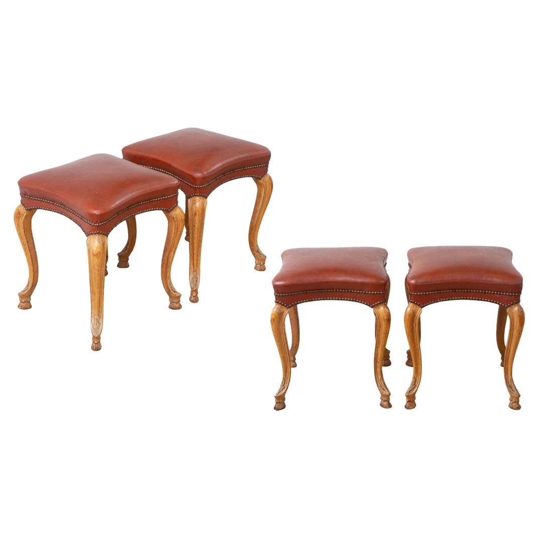 Set of Four Regence Style Stackable Stools, Maison Jansen style France, 1940s For Sale