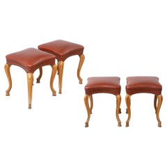 Set of Four Regence Style Stackable Stools, France, 1940s