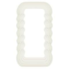 FLEUR Wave Mirror in White Dove