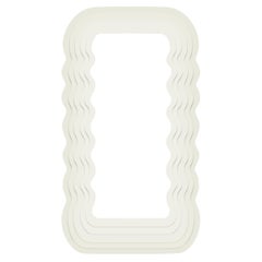 FLEUR Wave Mirror in White Dove