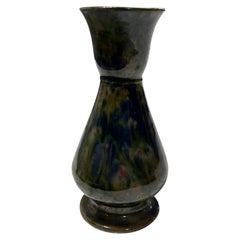 George E. Ohr firmato Biloxi Mississippi Art Pottery Vaso a balaustro in ceramica smaltata