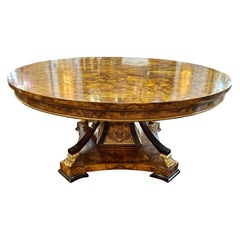 Italian Empire Walnut Center Table