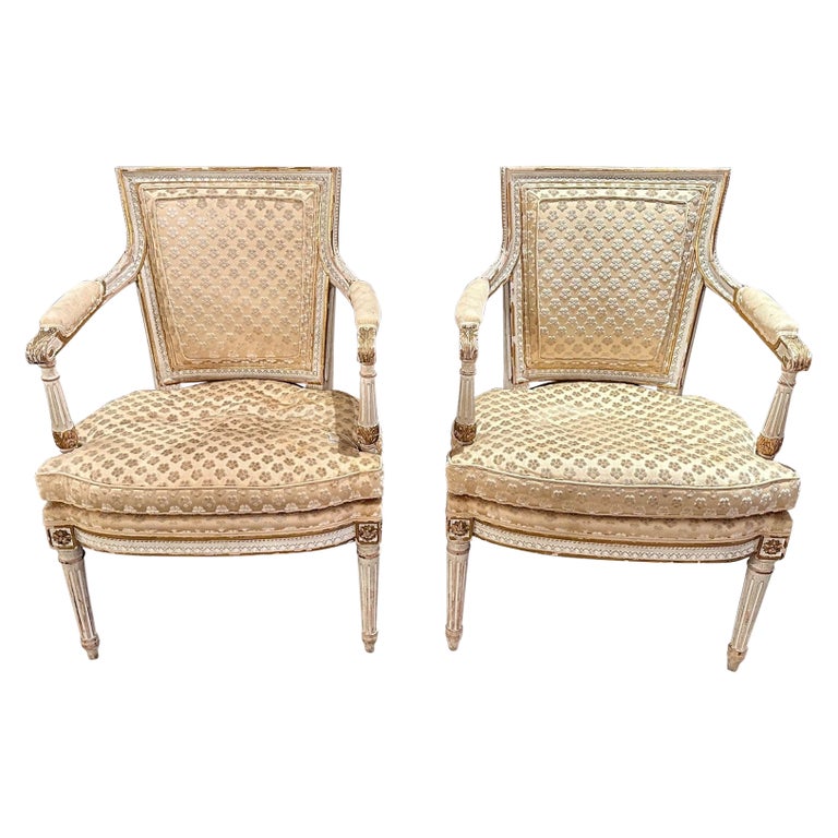 Pair of French Louis XVI Armchairs For Sale at 1stDibs