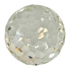 Large Cut Crystal Multi-Faceted Paperweight 