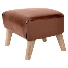 Tabouret de chaise My Own Chair en cuir marron et chêne naturel par Lassen