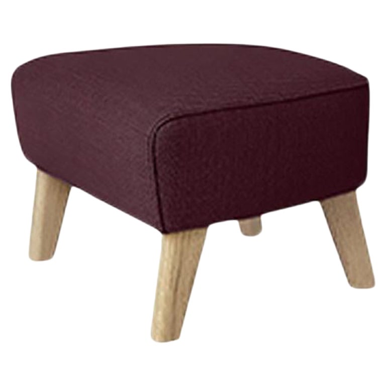Maroon and Natural Oak Raf Simons Vidar 3 My Own Chair Footstool by Lassen For Sale