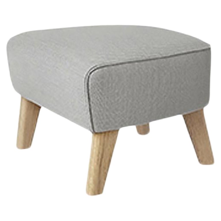 Light Grey and Natural Oak Raf Simons Vidar 3 My Own Chair Footstool by Lassen For Sale