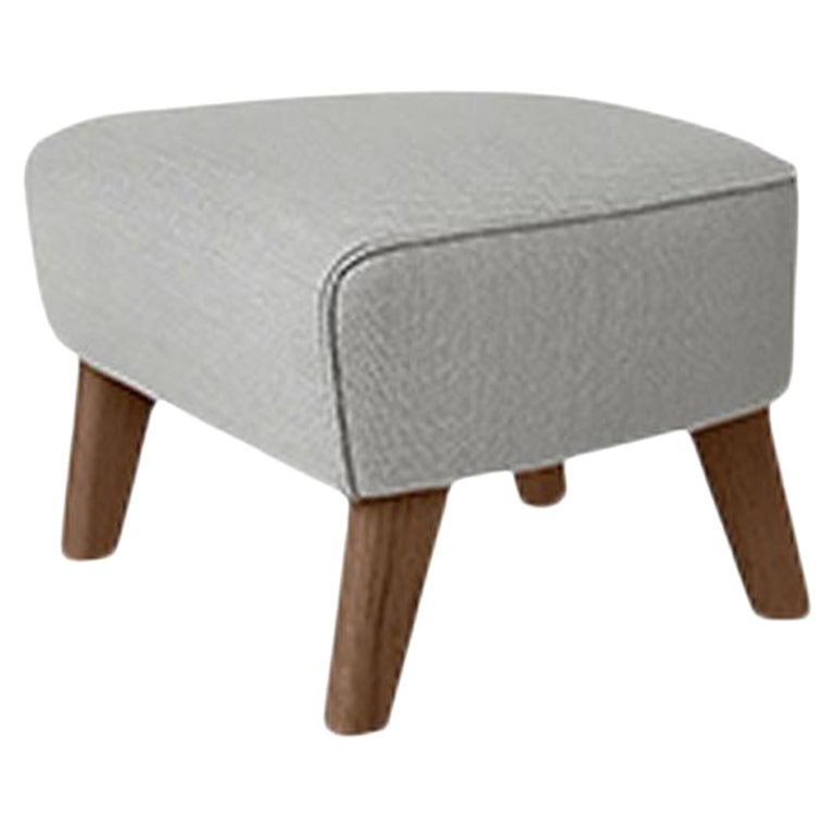 Light Grey and Smoked Oak Raf Simons Vidar 3 My Own Chair Footstool by Lassen For Sale