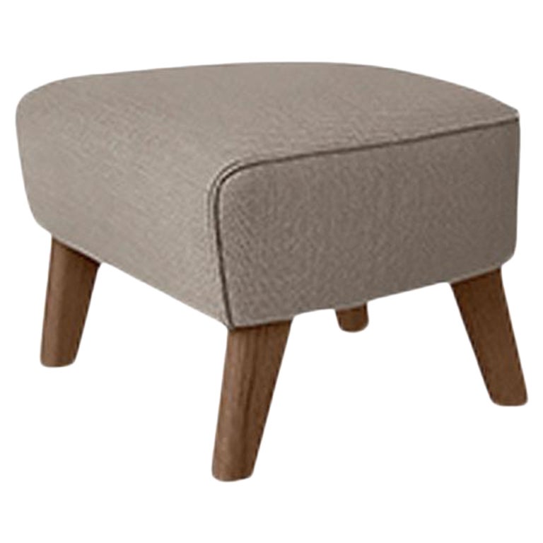 Light Beige and Smoked Oak Raf Simons Vidar 3 My Own Chair Footstool by Lassen For Sale