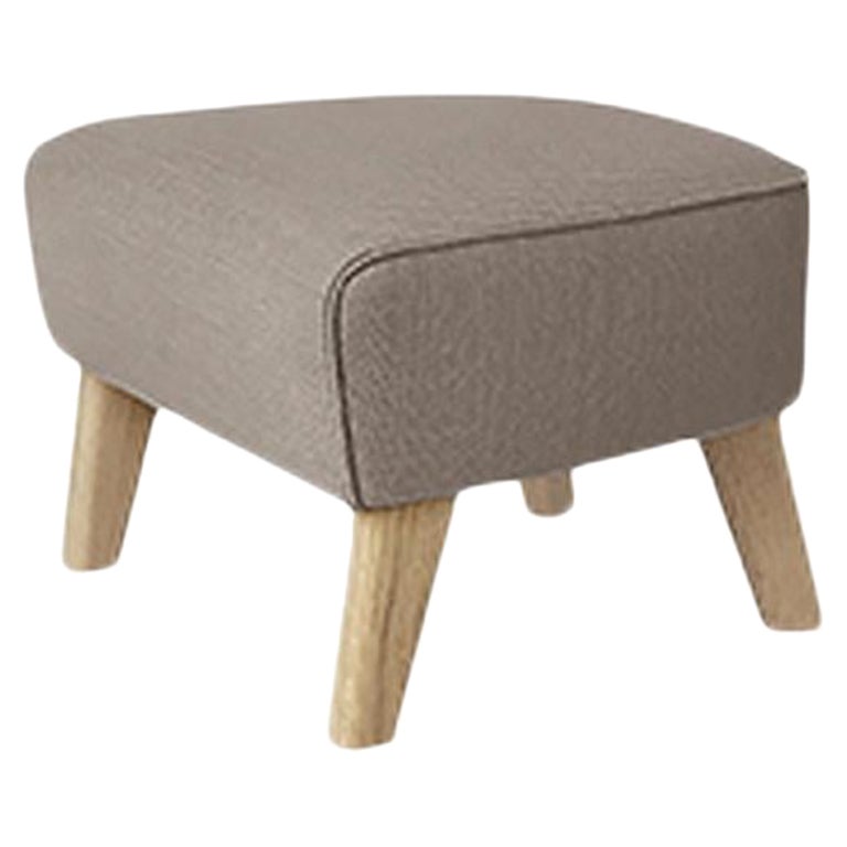 Light Beige and Natural Oak Raf Simons Vidar 3 My Own Chair Footstool by Lassen For Sale