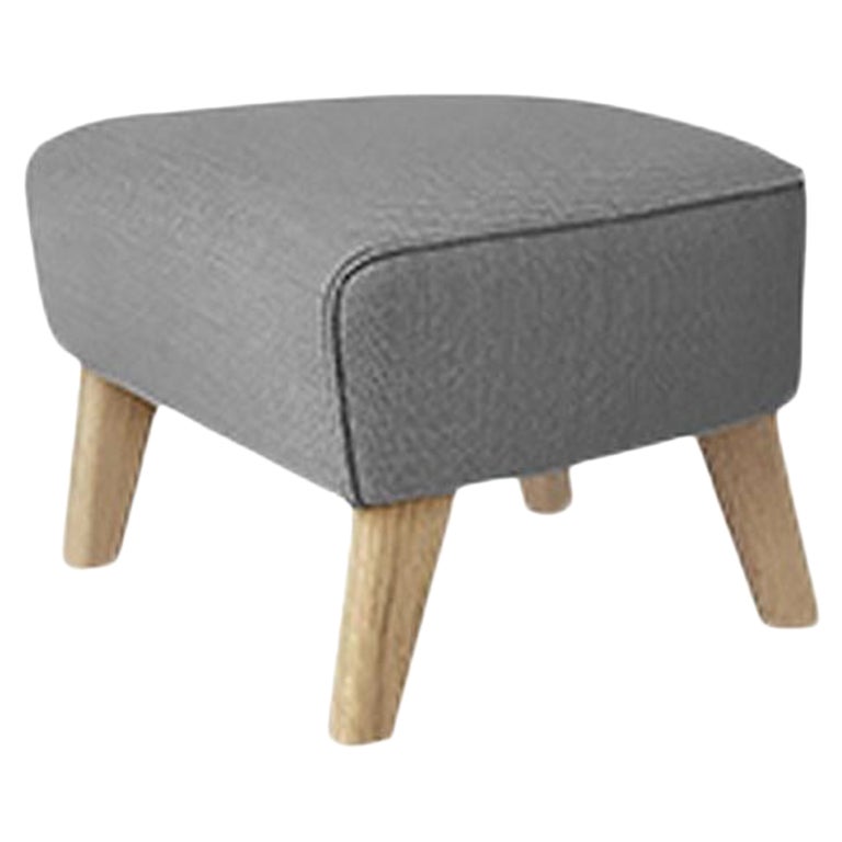 Grey and Natural Oak Raf Simons Vidar 3 My Own Chair Footstool by Lassen For Sale