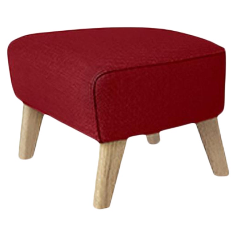 Red and Natural Oak Raf Simons Vidar 3 My Own Chair Footstool by Lassen For Sale