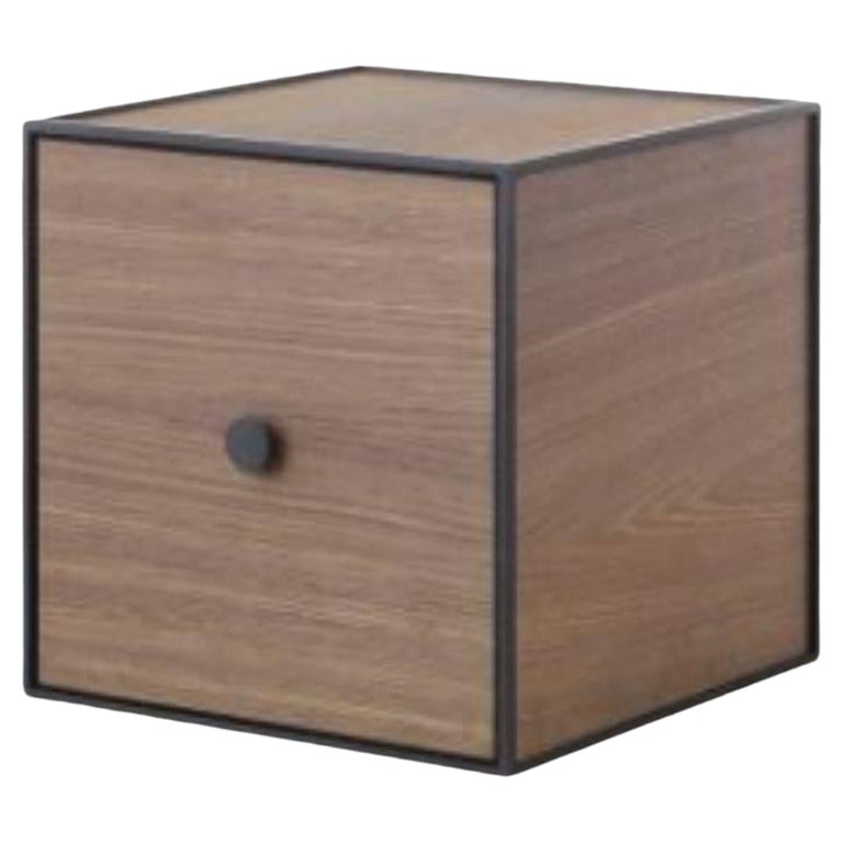 28 Smoked Oak Frame Box with Door by Lassen For Sale at 1stDibs