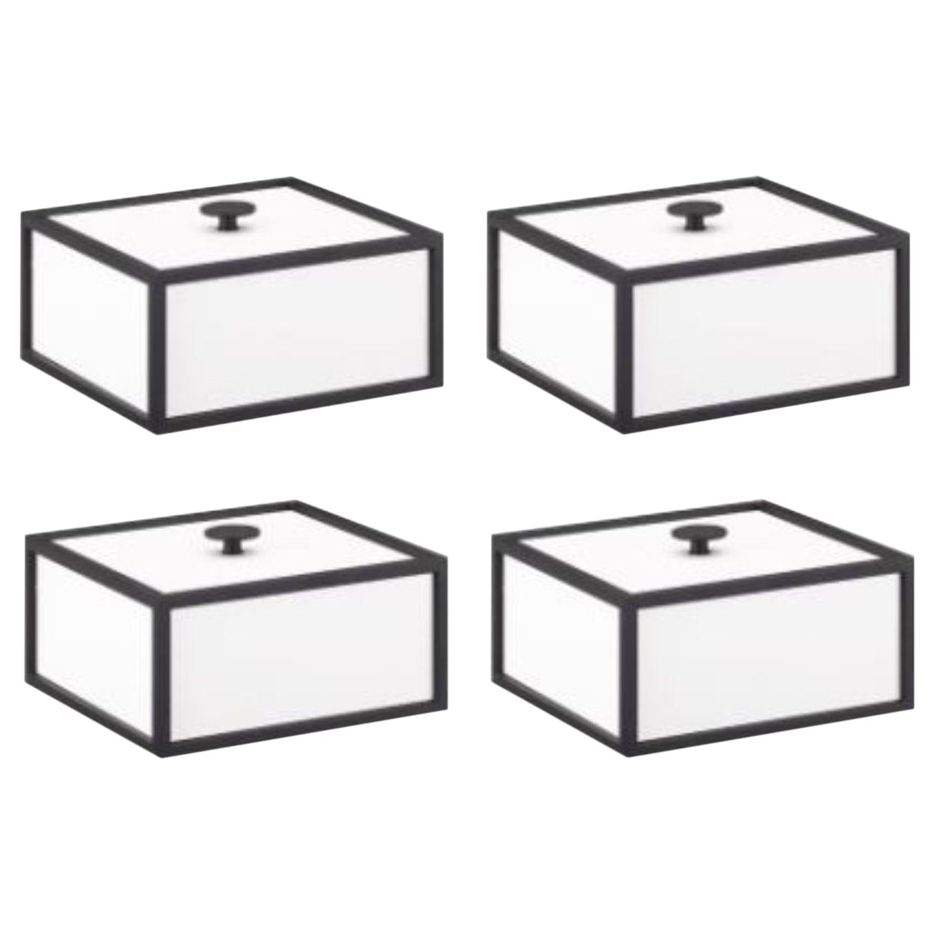 Juego de 4 cuadros blancos 14 Box by Lassen