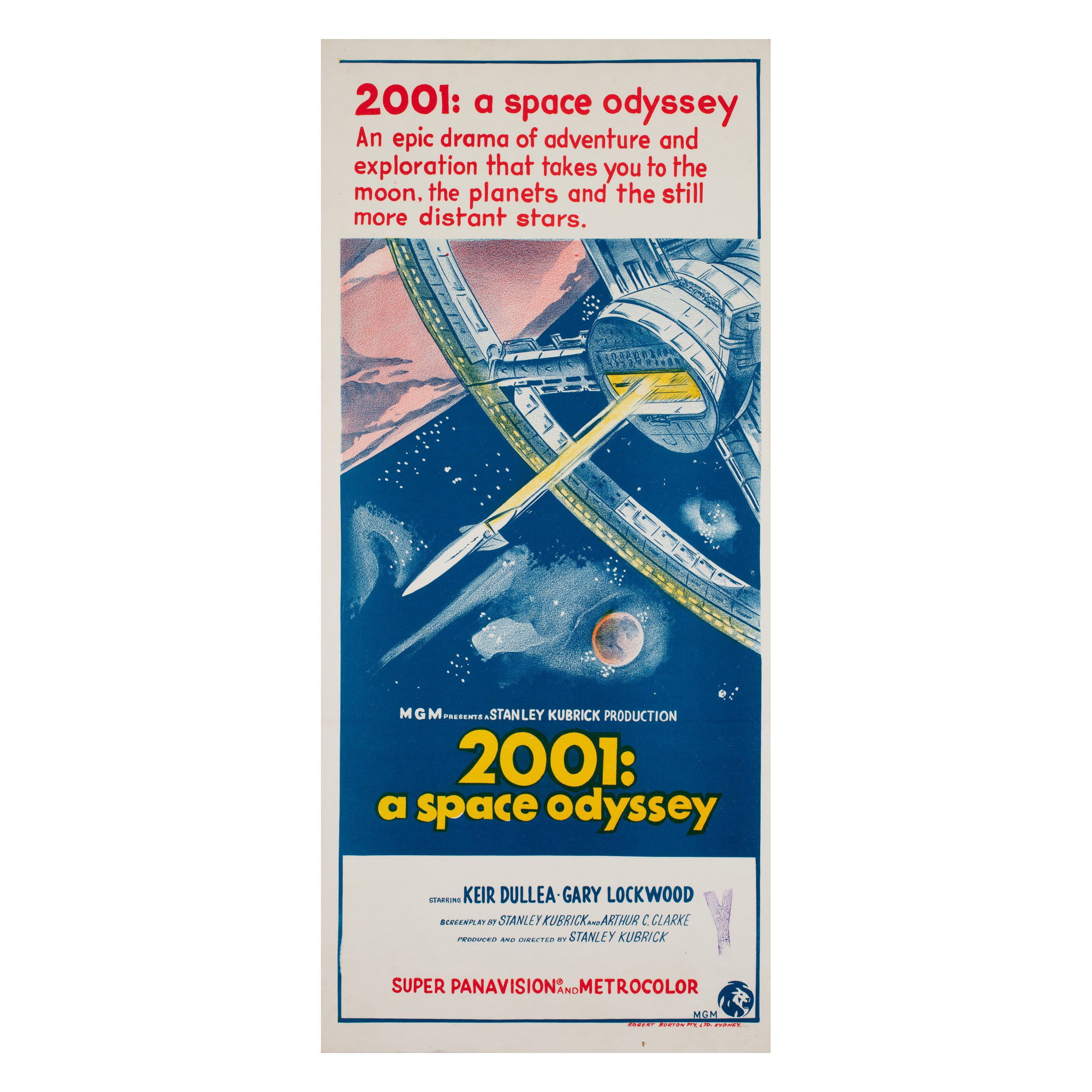 2001 a Space Odyssey 1968 Australian Daybill Film Poster For Sale