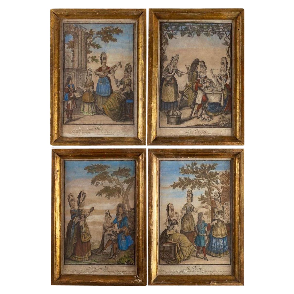 Four Old Allegorical Prints - Nicolas Arnoult - Period: xvii - circa: 1680 For Sale
