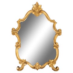 Vintage Italian Baroque Style Giltwood Mirror, circa 1950