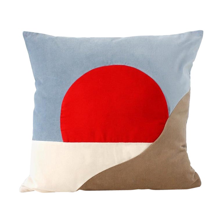 Sunrise Velvet Deluxe Handmade Decorative Pillow For Sale at 1stDibs