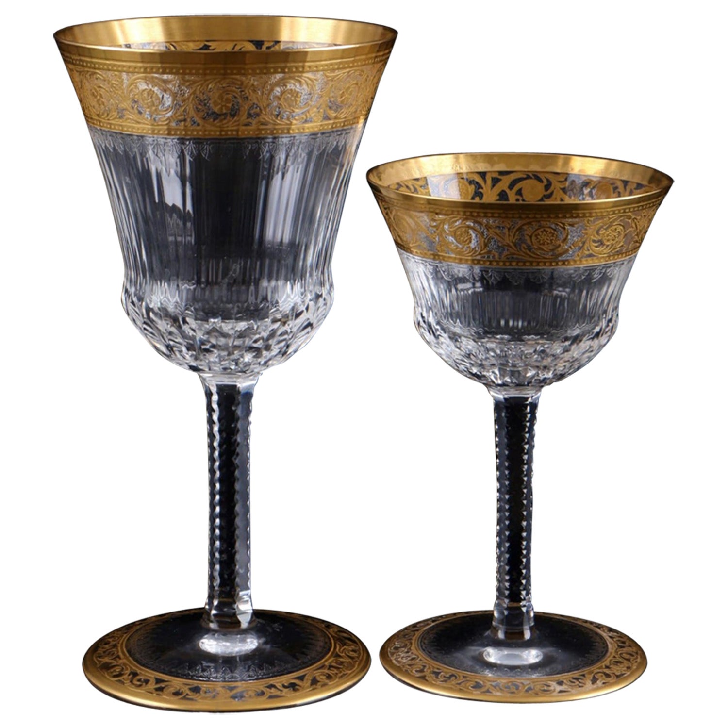 St. Louis Thistle Gold Wine and Sherry Glass For Sale at 1stDibs