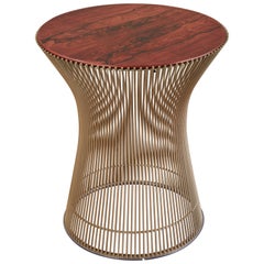 Rare Rosewood and Chrome Side Table By Warren Platner