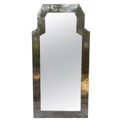 Miroir en laiton Chapman des années 1980, grand