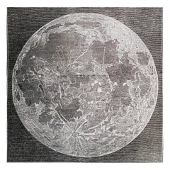 Original Antique Map of The Moon, 1833