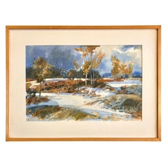 Winter Light by Paul Zimmerman Original Watercolor Landscape Painting