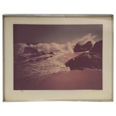 1970s Jay Maisel Beach Scene Color Photograph Signed Numbered and Framed