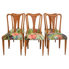 Six Midcentury Italian Dining Chairs Attributed to Osvaldo Borsani, Around 1940