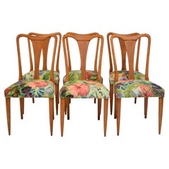 Six Midcentury Italian Dining Chairs Attributed to Osvaldo Borsani, Around 1940