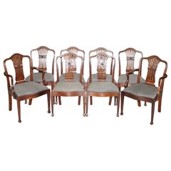 8 Antique George Hepplewhite Style Dining Chairs from Lady Diana's Spencer House