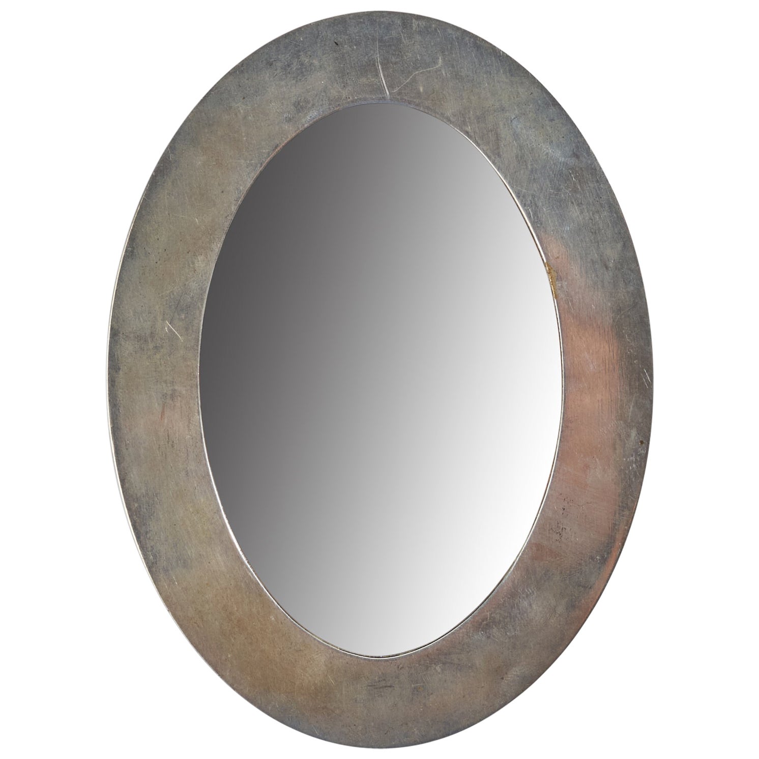 Italian Designer, Small Wall Mirror, Sterling Silver, Italy, 1930s