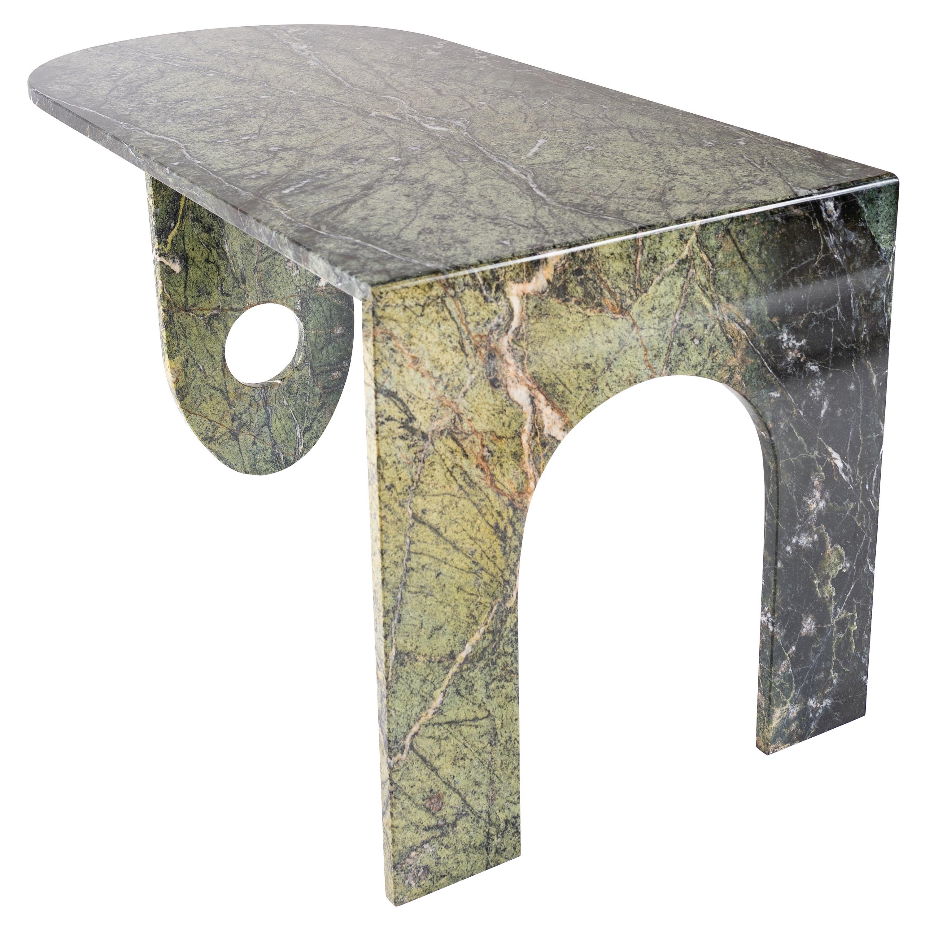 Raffaele Fusco Modern Coffee Cocktail Side Table Foresta Green Forest Marble For Sale