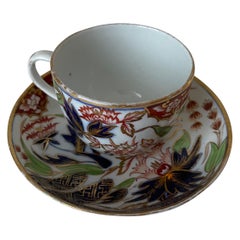 Coalport John Rose Tasse und Untertasse mit Daumen- und Fingermuster