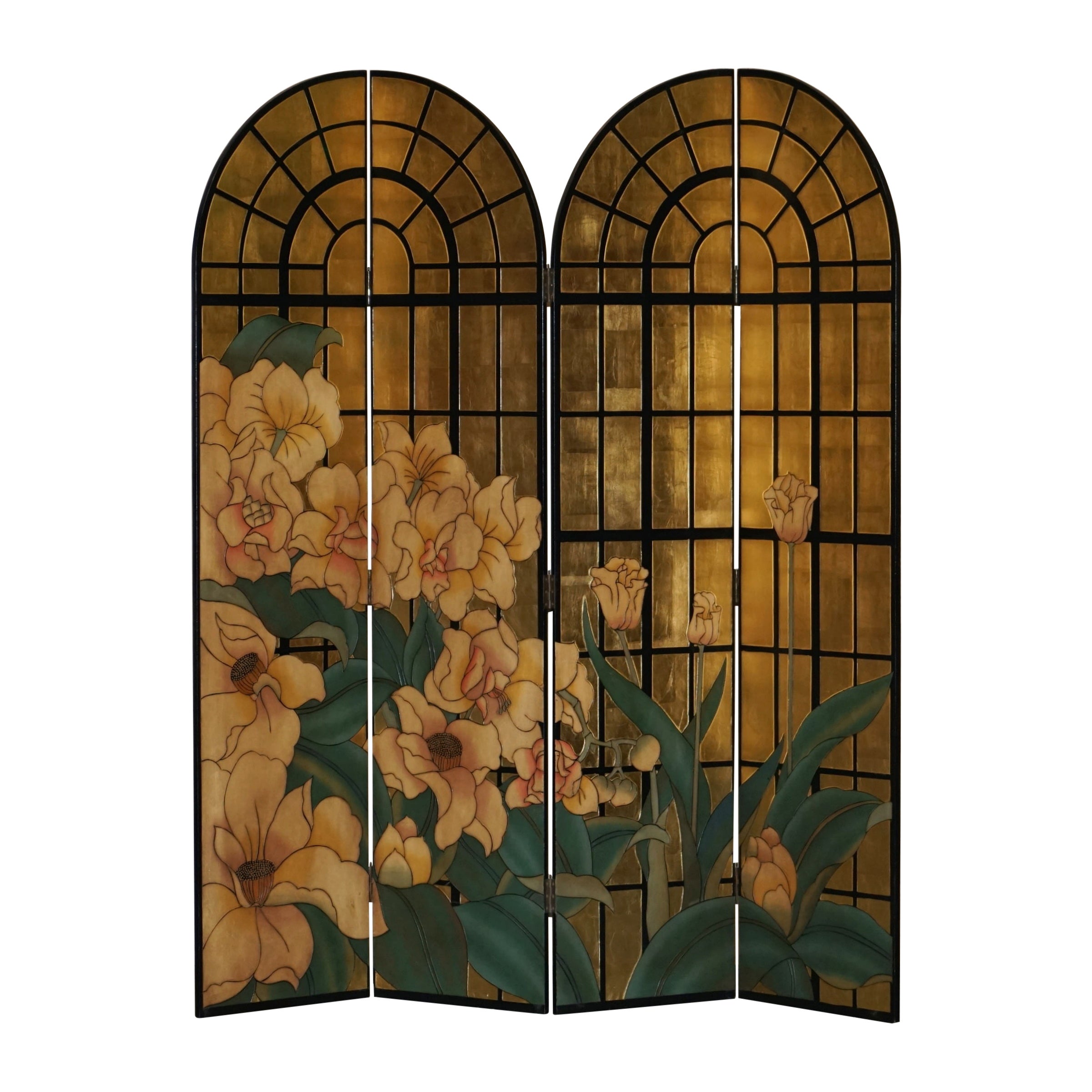 Stunning 1970s Fournier Paris Giltwood Room Divider from Liberty's London