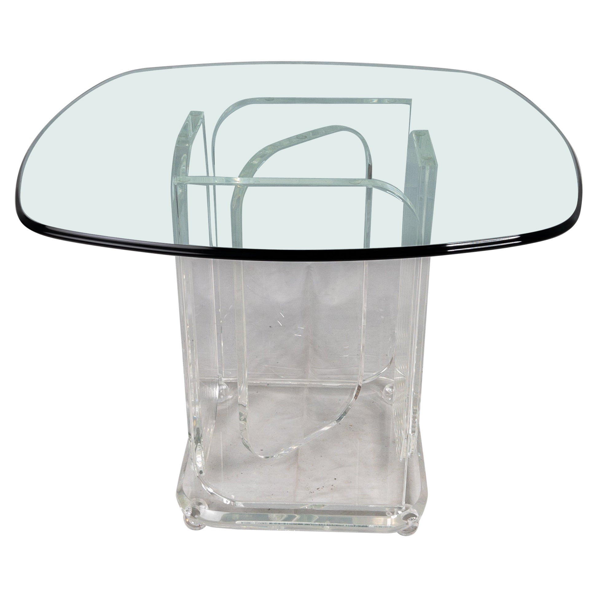 Acrylic & Glass Side/Dining Table