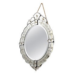 Antique Venetian Oval Mirror