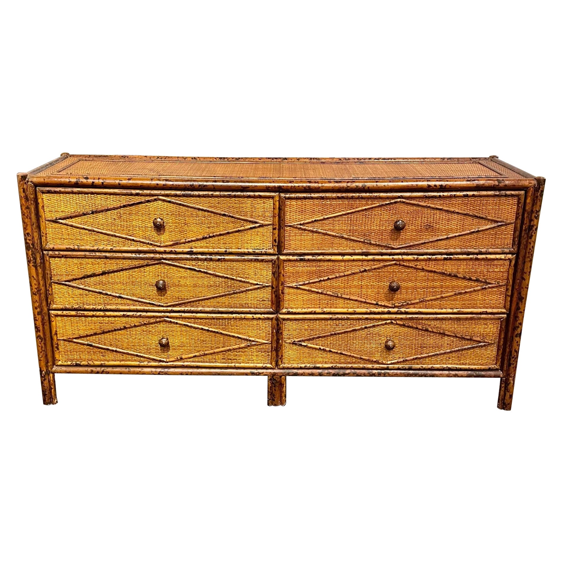 Bamboo and Rattan Double Dresser at 1stDibs bamboo dresser, bamboo