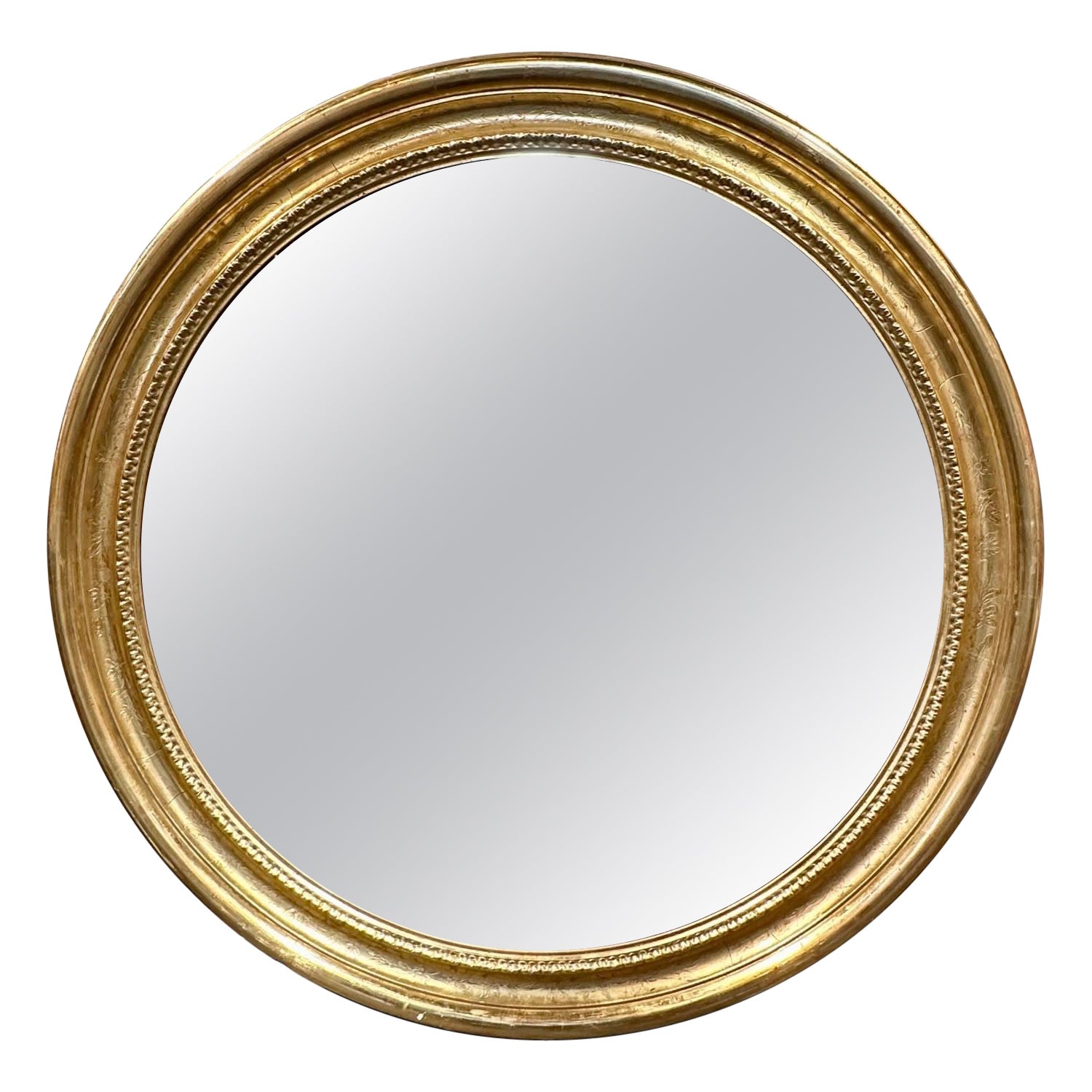 French Louis Philippe Round Mirror For Sale