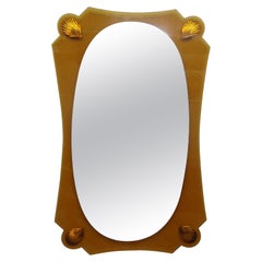 Italian Fontana Arte Style Golden Yellow Mirror