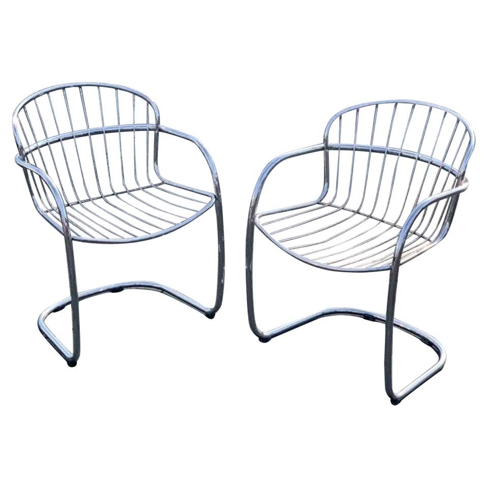 Gastone Rinaldi 1970s Chrome Chairs at 1stDibs