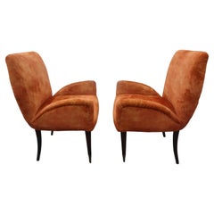 Pair of Italian Modern Sculptural Lounge Chairs