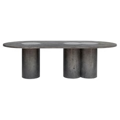 Indoor/Outdoor Volcanic Rock Petra Dining Table, Made in Mexico