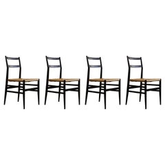 Gio Ponti 646 "Leggera" Dining Chairs for Cassina, 1952, Set of 4
